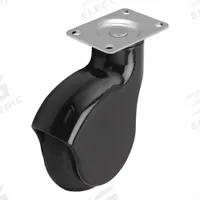 MEDCASTER Plate Caster: Swivel, No Brake, Nylon, 4 in Wheel Dia., 30 mm Wheel Wd, Slot, Rectangle (MPN PGE40120-BK-MNT63(KK)). Key specifications — Brand: MEDCASTER; Wheel Bearing Type: Ball; Roll Up: Swivel.