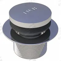 WATCO Drain Stopper: Brass/PVC, Chrome-Plated, 1 5/8 in Overall Dia, Lift and Turn (MPN 68301-CP). Key specifications — Color: Silver; Includes: Strainer Body; Material: PVC.