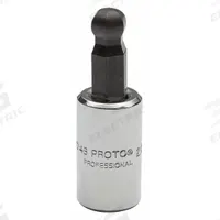 PROTO Socket Bit: 1/4 in Drive Size, Ball Hex Tip, 3/16 in Tip Size, 1 1/2 in Overall Lg, SAE (MPN J47703/16B). Key specifications — attr1204765: Fixed Insert; attr1204767: PROTO.