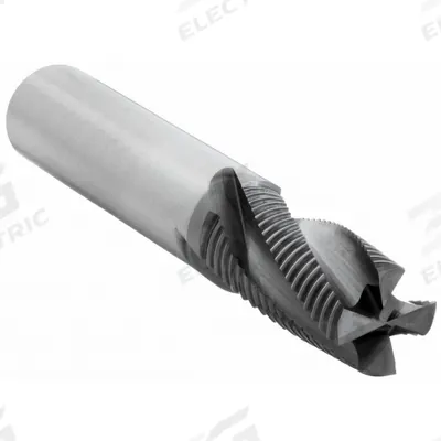 WIDIA HANITA Roughing End Mill: Carbide, AlTiN Coated, 4 Flute, Fine Pitch, 1/2" Mill Dia - Corner-Chamfer Carbide Roughing End Mills for Steel & Cast Iron