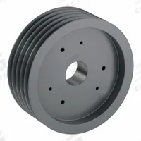 APPROVED VENDOR V-Belt Pulley: C140, 5 Groove, 14.4 in OD, Bushed Bore, E, For C/CX Belt Section (MPN 5C140E). Key specifications — Pulley Industry Number: C140; Pitch Diameter: 14 in (C); For Belt Section (broad, with similar types): C or CX.