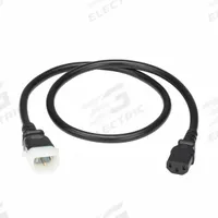 EATON Power Cord: 3 ft Lg, 3/14, Non-NEMA Plug, C14 Plug, Non-NEMA Receptacle, C13 Receptacle, SJT (MPN P005-E03). Key specifications — Brand: EATON; Jacket Material: PVC.