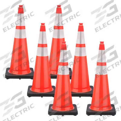MR. CHAIN Traffic Cone: MUTCD/NCHRP-350, 36 in Cone Ht, Orange, High-Intensity Prismatic - Traffic Cones for Roadway Use