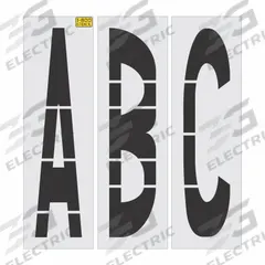 RAE Individual Stencil: A to Z/Blank ( ), 72 in Character Ht, 16 in Character Wd, A to Z/Blank ( ) (MPN 4370-072). Key specifications — Material: Low Density Polyethylene (LDPE); Includes: (2) A; Characters Included: A to Z; Brand: RAE; Included Characters: Blank ( ).