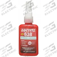 LOCTITE Retaining Compound: 638, 1.7 fl oz, Bottle, Green, For Loose-Fitting Parts/High Strength (MPN 1835936). Key specifications — Color: Green.