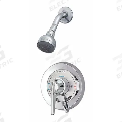 SYMMONS Shower Faucet: Temptrol Commercial Shower System, 2 gpm Fixed Showerhead Flow Rate - Shower Faucets with Fixed Showerheads