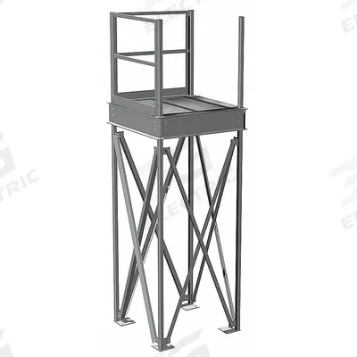 PORTA-KING Mezzanine Landing: 152 in x 48 in x 48 in, Assembled, 48 in x 48 in - Landings