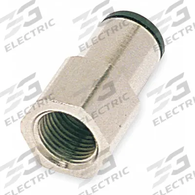 LEGRIS Push-Fit Adapter Fitting: 3/8 in OD x 1/8 in Pipe Size, Push-to-Connect x FNPT - Nylon & Nickel-Plated Brass Tube Fittings
