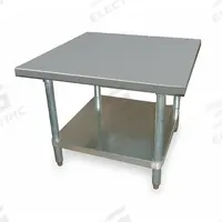 APPROVED VENDOR Work Table: Fixed Ht, Stainless Steel, 24 in x 24 in, 600 lb Overall Load Capacity (MPN 2KRE3). Key specifications — Brand: APPROVED VENDOR; Unit Type: Not Expandable or Modular.