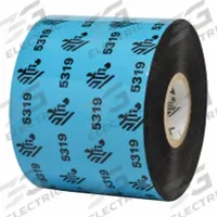 THERMAL TRANSFER RIBBON: Zebra, 3.5 in Ribbon Wd, 1,476 ft Ribbon Lg, 1 in Core Dia., Black, Wax (MPN 05319BK08945). Key specifications — Compatible Printer Model: 170Xi4; Color: Black.