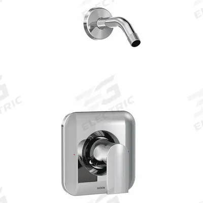 GENTA Shower Faucet: Genta Posi-Temp T2472, Chrome Finish, Lever Faucet Handle - Shower Faucets with Fixed Shower Arms