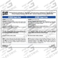 SIMPLE GREEN Secondary Bottle Label: 4 in Ht, 6 in Wd, Extreme Simple Green, 10 PK (MPN 9510001000001). Key specifications — Legend: Extreme Simple Green; Brand: SIMPLE GREEN; Product Type: Secondary Bottle Label.