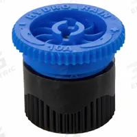 HYDRORAIN Adjustable Arc Spray Nozzle: 0° to 360°, 10 ft, 0.39 to 8.97 gpm, 15 to 30 psi, Plastic (MPN 04102). Key specifications — Throw Radius: 10 ft; Brand: HYDRORAIN; Flow Rate: 0.39 to 8.97 gpm; Pattern: 0° to 360°; Pressure Range: 15 to 30 psi; Sprinkler Head or Nozzle Type: Adjustable Nozzle.