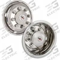 PHOENIX Dual Wheel Simulators: Dual Wheel Simulators, For 19.5 in Wheel Dia, Stainless Steel, 8 Lugs (MPN NH4860)