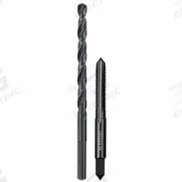 MILWAUKEE Plug Tap and Drill Bit: 2 Pc, M6x1 Tap, #9 Drill (MPN 49-57-5536). Key specifications — attr1300596: Straight Flute.