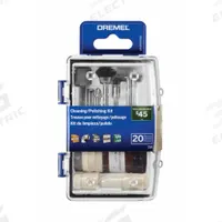 DREMEL Rotary Tool Accessory Kit: Rotary Tool Accessory Kit, 20 Pieces, Case Included (MPN 726-01). Key specifications — attr1097321: 402 Mandrel; attr1097325: Case Included; attr1097330: DREMEL.