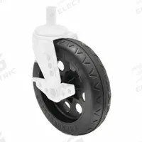 ROCK N ROLLER Caster: 500 lb Load Capacity, Aluminum/Rubber/Steel, Black, RCSTR8X2BK, 1 PR. Key specifications — Features: All-terrain R-Trac ™ casters offer a cushioned ride akin to pneumatic tires, featuring a built-in locking brake for added stability. They boast minimal rolling resistance, lightweight construction, and no-flat capabilities.; Compatible Grainger Part Number: 846N25; Manufacturer Part Number: RCSTR8X2BK; Accessory Type: Caster; Compatible with Product Type: Rock N Roller Multi-Carts.