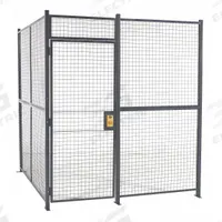 WIRECRAFTERS Partition Cage: 8 ft W x 8 ft D 8 ft H, Gray, 4 Sides, Enamel, Without Ceiling Panel (MPN 884). Key specifications — attr1283235: Yes; attr1283272: WIRECRAFTERS; attr1283268: Complete Wire Security Cages; attr1283246: Keyed Different Cylinder; attr1283240: In; attr1283243: Yes; attr1283245: Hinged; attr1283254: No.