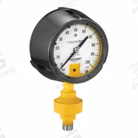 ASHCROFT Gauge/seal assembly: 0 psi to 100 psi, 100 psi Primary Scale Pressure Measurement - Max (MPN 45ALD1S1SS04S100#). Key specifications — Accuracy: ±1.00%; Brand: ASHCROFT; Case Material: Phenolic; Mounting Type: Stem-Mount; Sensor Material: 316L Stainless Steel; Socket Material: 316 SS; Case Liquid: Silicone.