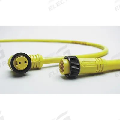 BRAD HARRISON Cordset: 7/8"-16 Male Straight x Bare Wire, 4 Pins, Yellow, PVC, 6 ft Cable Lg - Single-Ended Cordsets with PVC Jacket for Flexing Applications