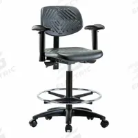 Ergonomic Chair: Polyurethane, Arms Included, Ht Range 23 1/4 in to 33 1/4 in, 16 in Seat Wd, Adj (MPN BR-PHBCH-RG-T1-A1-CF-RC-BLK). Key specifications — Foot Support: Yes; Back Tilt Backward: 13.5°; Back Tilt Forward: 10.5°; Base Material: Nylon; Brand: APPROVED VENDOR; Product Type: Ergonomic Chair; ESD-Safe: Not ESD Safe; Seat Tilt Backward: 3°.