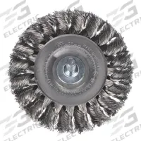 WEILER Wire Wheel Brush: Twisted Stainless Steel, 3 1/4" Dia x 3/8" Wd, 1/4" Shank, 0.014" Fill (MPN 94038). Key specifications — Brand: WEILER.