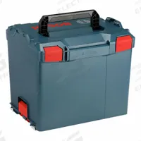 BOSCH Tool Box: 14 in W 17 1/2 in D 15 in H, Plastic, Blue, Padlock, 1 Compartments (MPN L-BOXX-4). Key specifications — attr1116905: Blue; attr1116946: BOSCH; attr1116904: Padlock.