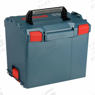 BOSCH Tool Box: 14 in W 17 1/2 in D 15 in H, Plastic, Blue, Padlock - Plastic Tool Boxes