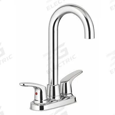AMERICAN STANDARD Gooseneck Bar Faucet: Colony Pro, Centerset, Deck, Metal - Centerset Bar Sink Faucets