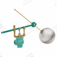 KECKLEY Float Valve Assembly: For Water Media, Angle Valve Body, Cylindrical, Vertical Piping, Iron (MPN 21/277SA/IB). Key specifications — Body Material: Iron; Mounting: Vertical Piping; Arm Adjustability: Adjustable; Brand: KECKLEY; Flow Rate: 95 gpm @50 psi; For Media: Water; Rod Thread: 3/8"-16; Valve Series: 77.