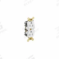 LEVITON Plugs and Receptacles: Duplex, 5-15, Blue, 125V AC, 15 A, 2 Pole / 3 Wire (MPN 5262-BU)