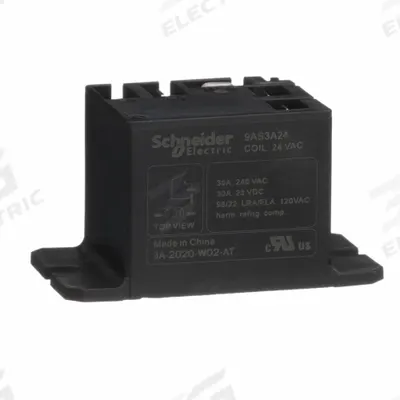 SCHNEIDER Enclosed Power Relay: Surface (Top Flange) Mounted, 24V AC, SPST-NO - Surface-Mounted Relays