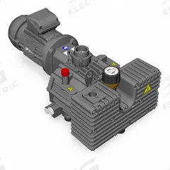 ELMO RIETSCHLE Vacuum Pump: Series C, Three Phase, 1 1/2 in BSPP Female, IP55, 18 in Hg Max Vacuum (MPN 1028980100-4H). Key specifications — attr1015285: TEFC; attr1015279: 10 (230V) / 5.76 (400V) / 5.01 (460V); attr1015318: Three; attr1015284: IP55; attr1015334: 230 / 400 V +/-10% (50 Hz).