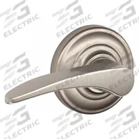 SCHLAGE Door Lockset: Passage Lever Locksets, Nickel (MPN F10 MNH 619 AND). Key specifications — Ligature Resistance: Not Ligature-Resistant; Brand: SCHLAGE; Lockset Function ANSI Code: F75; Visual Indicator Message: No Message; Lockset Style: Andover; ADA Compliant: No; Finish: Satin Nickel-Plated, Clear Coated : Brass.