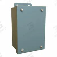 HAMMOND Electrical Enclosure: Steel, 6 in x 4 in x 3 in, NEMA 12/13, w/Panel, Solid Cover, Screw On (MPN 1414SCC). Key specifications — Brand: HAMMOND; Closure Method: Screws; Knockouts: Not Included.