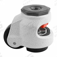 FOOT MASTER Leveling Caster: 63 mm Wheel Dia, 1,102 lb Load Rtg., Nylon Wheel, Aluminum Frame, Ivory (MPN GDN-80S). Key specifications — attr1111504: FOOT MASTER; attr1111527: 1,102 lb; attr1111552: Handle/Spanner; attr1111510: Ivory.