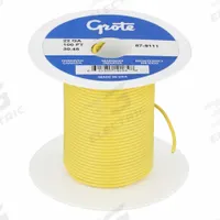 BATTERY DOCTOR Primary Automotive Wire: GPT, 100 ft, 1 Conductor, 22 AWG, Yellow, 60 V Volt (MPN 87-9111). Key specifications — Brand: BATTERY DOCTOR.