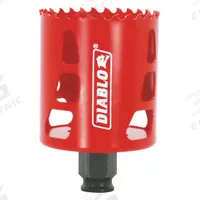 DIABLO Hole Saw: 2 3/8 in Saw Dia., 4 Teeth per Inch, 2 3/8 in Max. Cutting Dp, Bi-Metal (MPN DHS2375). Key specifications — attr1098070: 4; attr1098087: DIABLO; attr1098073: Snap-Lock Plus™.