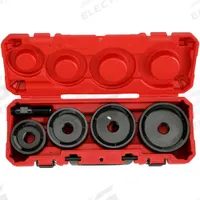 MILWAUKEE Knockout Punch Set: 10 ga Max Sheet Metal Capacity-Steel, 4 in Nominal Hole Size, Splitter (MPN 49-16-2695). Key specifications — attr172422: Mild Steel; attr172423: Circle; attr172427: EXACT™ 2-1/2 in to 4 in Conduit Punches and Dies; attr150076: MILWAUKEE.