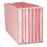 GRAINGER Pocket Air Filter: 24 in x 20 in x 29 in, MERV 13, Pink, Synthetic, 7 Pockets (MPN 6B637). Key specifications — Display Sell UOM: EA; Brand: GRAINGER; Media Material: Synthetic; Performance Rating: MERV 13.