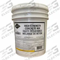 SAKRETE Concrete Mix: High Strength, 50 lb Container Size, Pail, 28 day Full Cure Time (MPN 120021). Key specifications — Series: High Strength; Brand: SAKRETE.