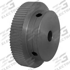 DAYTON Timing Pulley: Modified Curvilinear, Fixed, For GT Timing Belt Section, For 6 mm Belt Wd (MPN 80-2P06-6A4). Key specifications — Brand: DAYTON; Finish: Clear Anodized; For Belt Series: Powerhouse®.