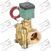 REDHAT Solenoid Valve: 2-Way, Normally Open, 1 1/4 in Pipe Size, 220V AC/240V AC, Watertight (MPN 8210G018LF 240/60,220/50). Key specifications — attr985516: 1-1/4 in; attr985521: 220V AC; attr985484: REDHAT; attr985485: Watertight.