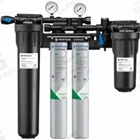 EVERPURE Water Filtration System: 0.2 micron, 3.3 gpm, FNPT, 25 5/8 in Overall Ht, 18,000 gal (MPN EV933042 -75). Key specifications — Brand: EVERPURE; Reduces: Objectionable Odors; Filter Media: Sediment.