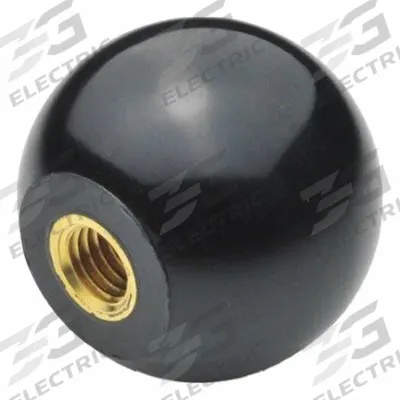 JW WINCO Ball Knobs: Ball, Plastic w/ Brass Thread, M8 Thread, 12 mm Thread Lg - Ball Knobs with Threaded Hole