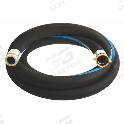 CONTINENTAL Water Suction and Discharge Hose: 2 in Hose Inside Dia., 150 psi, Black - EPDM Water Suction & Discharge Hose Assemblies with EPDM Cover with Spiral-Plied Synthetic Fabric & Wire Helix Reinforcement