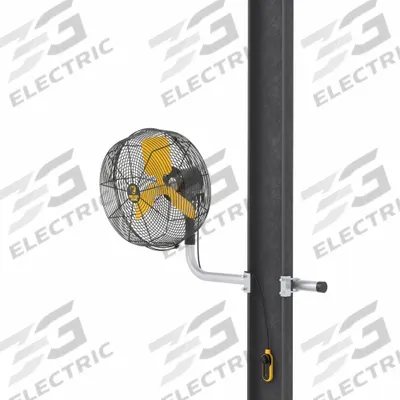 BIG ASS FANS Mounted Fan: 20 1/2 in Blade Dia, 100 to 120V AC, 1/3 hp Motor HP, Wall Mount - Standard Industrial Wall-Mount Fans