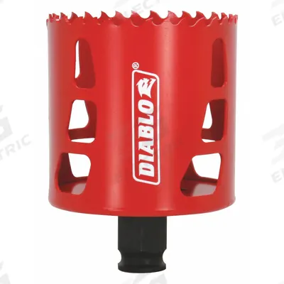 DIABLO Hole Saw: 2 5/8 in Saw Dia., 4 Teeth per Inch, 2 3/8 in Max. Cutting Dp - Multi-Material-Cutting Hole Saws without Arbor