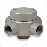Conduit Outlet Body: Iron, GE, 1 in Trade Size, XAT Body, 19 cu in Body Capacity (MPN GECXAT-3M). Key specifications — Series: For Standard Body; Compatible Conduit Trade Size: 1 in; Thread Gender: Female; Hub Style: Threaded; Body Style: XAT; Connection Type: Threaded; Back Type: Flat; Hazardous Location: Yes.