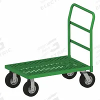 APPROVED VENDOR Platform Truck: 1,000 lb, 48 in L x 24 in W x 12 1/2 in H Deck, Perforated, Smooth (MPN EPTP24368PN83T). Key specifications — Side Panel Type: No Side Panels; Brand: APPROVED VENDOR; Color: Green; Caster/Wheel Configuration: (2) Rigid.